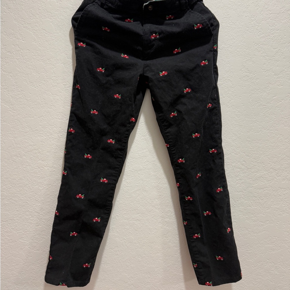 Size 12 boys Christmas Tree & Truck Dress Pants - gymboree